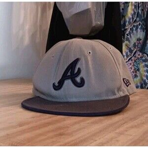 RARE New Era Men's MLB Atlanta Braves 59Fifty Fitted Purple Hat Size7.5